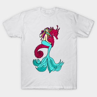 mermaid and seahorse T-Shirt